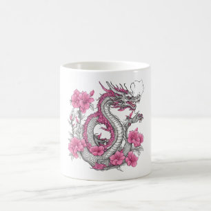 Flower Dragon Coffee Mok