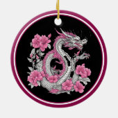 Flower Dragon keramisch Ornament (Achterkant)