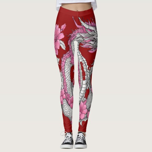 Flower Dragon Leggings (Voorkant)