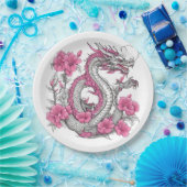 Flower Dragon Paper Bord (Feest)