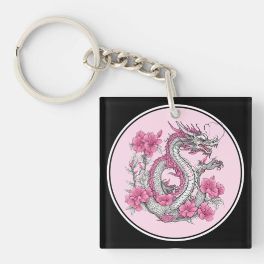 Flower Dragon Sleutelhanger (voorkant)