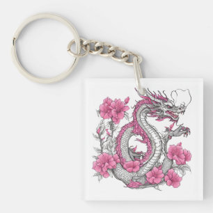 Flower Dragon Sleutelhanger