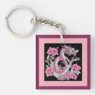 Flower Dragon Sleutelhanger
