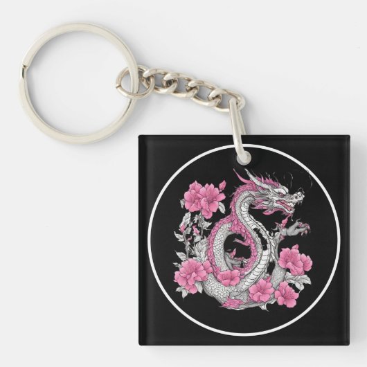 Flower Dragon Sleutelhanger (voorkant)