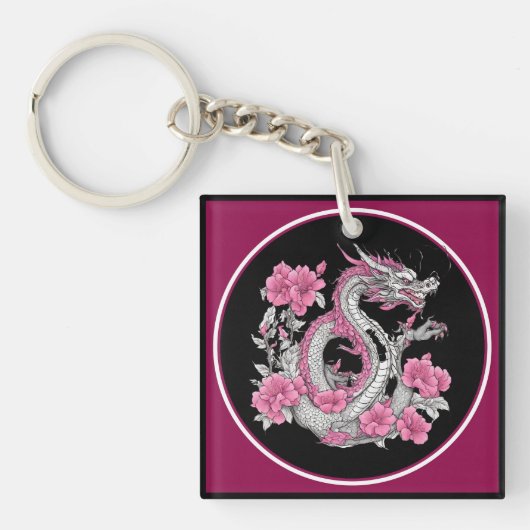 Flower Dragon Sleutelhanger (voorkant)