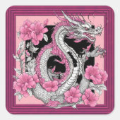 Flower Dragon Sticker (Voorkant)