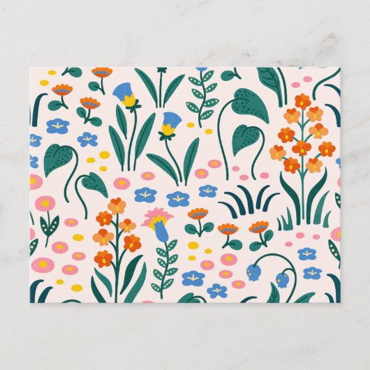 Flower Drawing Briefkaart (Voorkant)