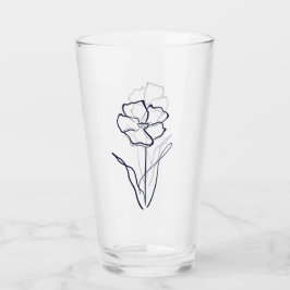 Flower drawing  glas