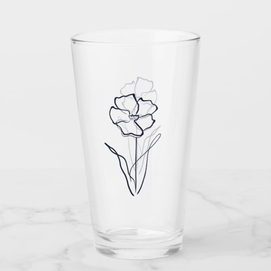 Flower drawing  glas (Voorkant)