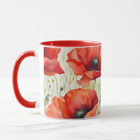 Flower Dream - Poppy Pattern Mok (Links)