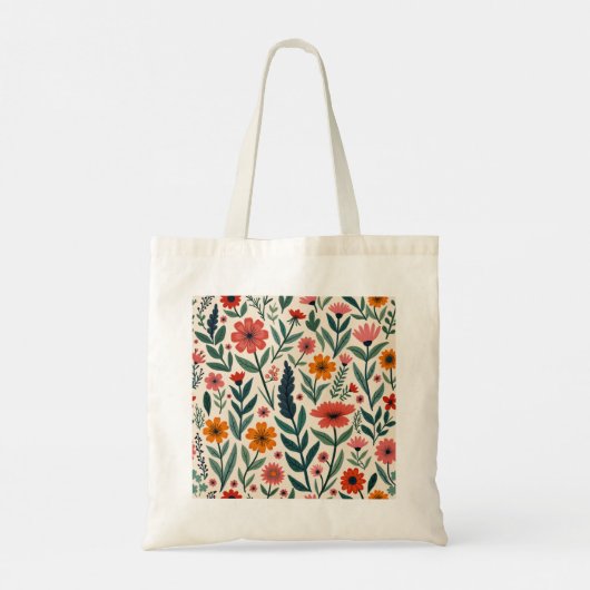 Flower eco bag tote bag (Achterkant)