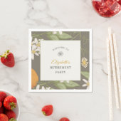  Flower Elegant Script Pensioenfeest Servet (Insitu)