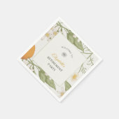  Flower Elegant Script Pensioenfeest Servet (Hoek)