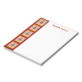 Flower Embroidered Quilt Block Border Note Pad Notitieblok (Linkerzijde)