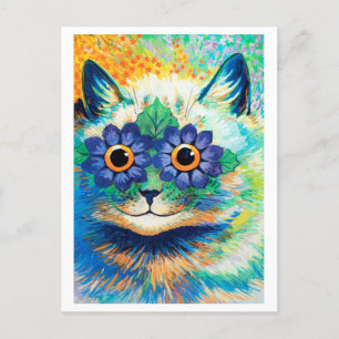 Flower Eyes Cat, Louis Wain Briefkaart