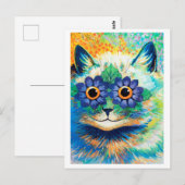 Flower Eyes Cat, Louis Wain Briefkaart (Voorkant / Achterkant)