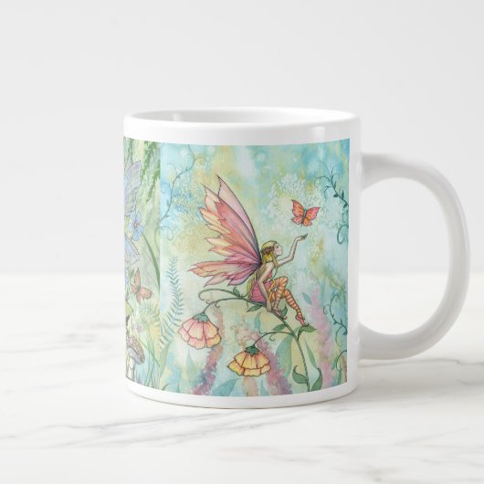 Flower Fairies Fantasy Art Jumbo Mok (Rechts)
