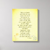 Flower Fairies Inspirerend vers Canvas Afdruk (Voorkant)