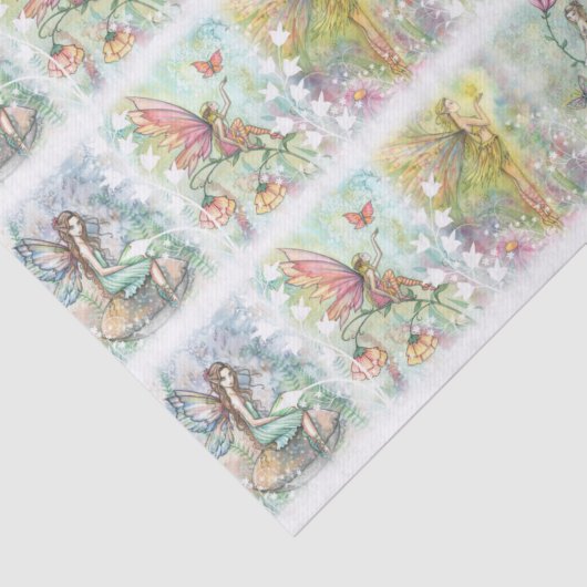 Flower Fairy Art grillige Waterverf Tissuepapier (Detail)