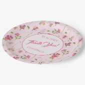 Flower Fairy Bedankt Naam Datum Papieren Bordje (Gekanteld)