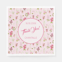 Flower Fairy Bedankt Naam Datum Servet