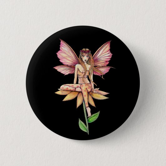 Flower Fairy Button Pin (Voorkant)