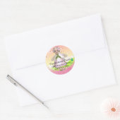 Flower Fairy Design 1 retouradreslabels Ronde Sticker (Envelop)