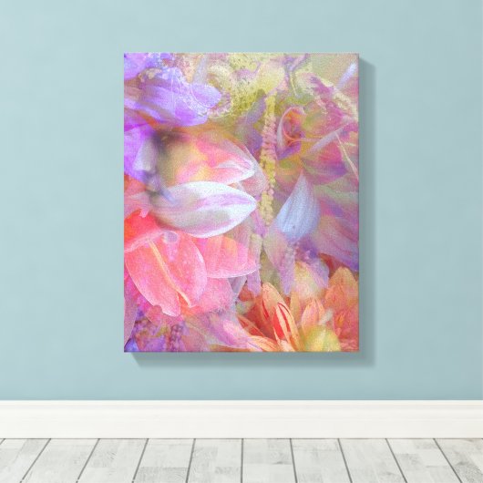 Flower Fairy dubbele belichting fantasy kunst Canvas Afdruk (Insitu (Houten vloer))