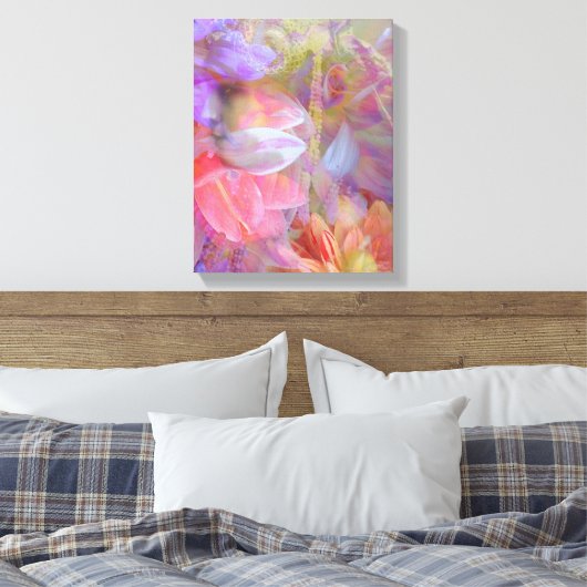 Flower Fairy dubbele belichting fantasy kunst Canvas Afdruk (Insitu (Slaapkamer))