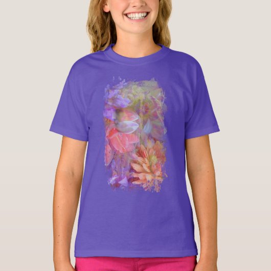 Flower Fairy dubbele belichting fantasy kunst T-shirt (Voorkant)