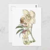 Flower Fairy gevouwen Briefkaart (Voorkant / Achterkant)