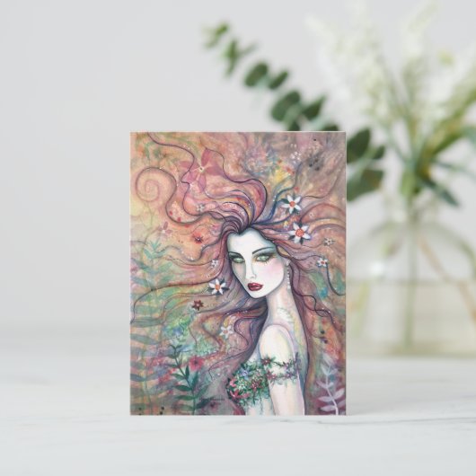 Flower Fairy Goddess Chloris Briefkaart (Staand voorkant)