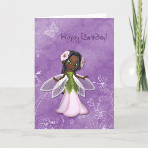 Flower Fairy Happy Birthday Kaart
