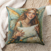 Flower Fairy Holding Pillow Kussen (Deken)