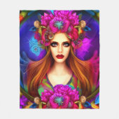 Flower Fairy Queen Fleece Deken (Voorkant)