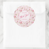 Flower Fairy Thank You Name Date Ronde Sticker (Tas)