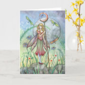 Flower Fairy Wenskaart Kaart (Gele Bloem)