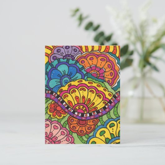 Flower Fest #3 Briefkaart (Staand voorkant)