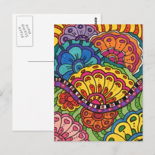 Flower Fest #3 Briefkaart (Voorkant / Achterkant)