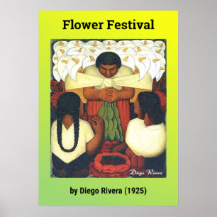 Flower Festival door Diego Rivera (1925) Poster