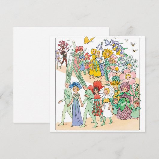  Flower Festival door Elsa Beskow Notitiekaartje (Voorkant / Achterkant)