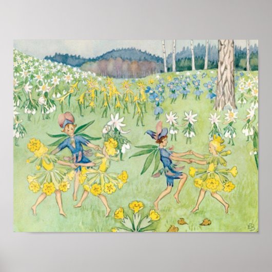  Flower Festival door Elsa Beskow Poster (Voorkant)
