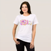 Flower Festival Kleuren Tri-Blend Shirt (Voorkant volledig)