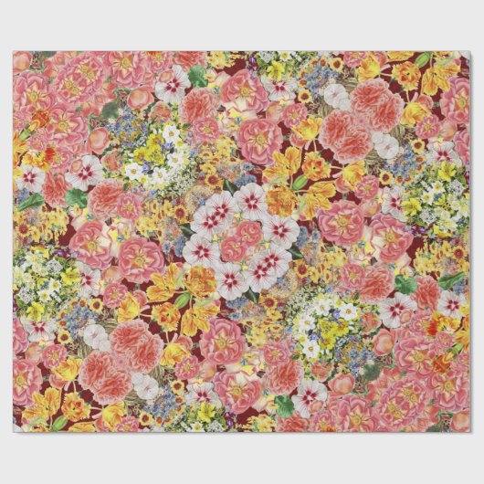 Flower Festival Wrapping Paper Cadeaupapier (Vlak)