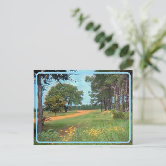  Flower Field Briefkaart (Staand voorkant)