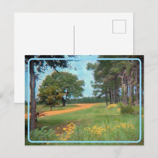  Flower Field Briefkaart (Voorkant / Achterkant)