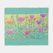 Flower Field Fleece Deken (Voorkant (Horizontaal))