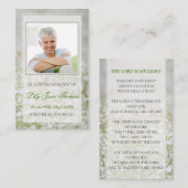 Flower Field Funeral Prayer Card Memorial Keepslag Visitekaartje (Voorkant / Achterkant)