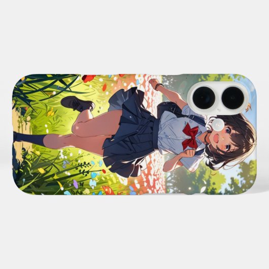 Flower Field Girl Case-Mate iPhone Case (Achterkant (horizontaal))