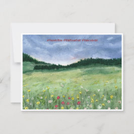 Flower Field Landscape  Briefkaart